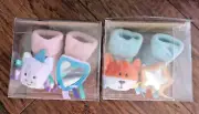 Baby Rattle & Mirror Socks - Unicorn & Lion Themed Demdaco Baby Girl & Boy Socks