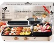 Electric Hot Pot with Grill,Indoor Hot Pot 2 in 1 Multi-function Smokeless Sh...