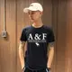 美國百分百【全新真品】Abercrombie & Fitch T恤 AF 短袖 T-shirt 短T 深藍 XS號 AN99