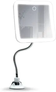 10x Flexible Magnifying Mirror with LED Light Settings - Rechargeable Gooseneck Makeup Mirror