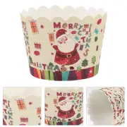 100 Pcs Cupcake Cakes Christmas Muffin Cups Biodegradable Paper
