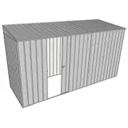 Build-A-Shed 1.2 x 3.7 x 2.0m Skillion Single Sliding Side Door Shed - Zinc