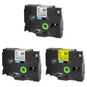 3×Compatible with Brother P-Touch TZ-S141 241 641 Adhesive Label Cassette 18mm