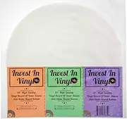 Invest in Vinyl 50 LP Inner Sleeves Anti Static Round Bottom 33 RPM 12" Vinyl Record Sleeves Provide Your LP Collection with The Proper Protection -