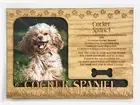 COCKER SPANIEL Dog Profile Laser Engraved Wood Picture Frame Magnet