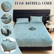 Jacquard Velvet Mattress Cover Bed Cover Stretch Fitted Sheet Mattress Protector