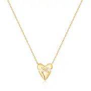 Ania Haie Gold Heart Kiss Pave Necklace