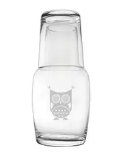 Susquehanna Glass Hoot Owl Night Bottle Set