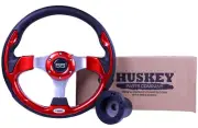 Golf Cart Steering Wheel Red for EZGO TXT/RXV/Valor, 12.5" Classic Racing Style