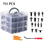 OZNALA 795PCS Car Body Trim Clips Retainer Bumper Auto Panel Push Plastic Fastener Kit