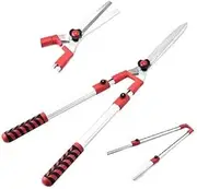 Retractable Garden Hedge Shears, Gardening Pruning Shears, Handle Retractable Length 550-830mm, Powerful Manganese Steel Blade Quality Assurance