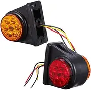 2pcs Taillight LED Trailer Lights Windshield Banner Decal Car Spotlight Wiring Double-side Tail Light Automotive Wiring Tail Lights Double-side Trailer Lights Environmental Abs