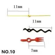 Irregular Wave Line Red Fork Style Watch Hands for Miyota 2035 Quartz Movement