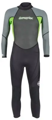 3/2mm Junior's Hyperflex Access Back Zip Fullsuit - Black/Lime