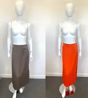 Boden Skirt Satin Column Side Split Orange or Khaki available RVB001 CP