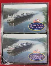 RIVER BARGE EXCURSIONS RIVERS TO SHORES DOUBLE DECK PLAYING CARDS + CASE SEALED