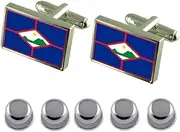 [Select Gifts] Shirt Dress Studs St. Eustatius Flag Cufflinks
