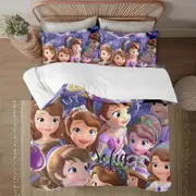 v6447 Bed Sheets Bedding Sofia the First 3-Piece Bedding Set1 Quilt Cover +2 Pillowcases For Kids Boys Girls Adult Cartoon Warm Cute Fashion Holiday