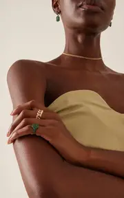 [SHAY] 18K Yellow Gold Emerald Pinky Ring
