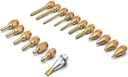 18Pcs/Set-8 Glue Gun Copper Nozzle Small-bore Long Short Large Diameter Hot melt Glue Gun Accessories to Send Wrench/Cover(Set-8)
