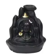 Lord Shiva Adiyogi Shiva Backflow Smoke Fountain Incense Holder Burner With Back