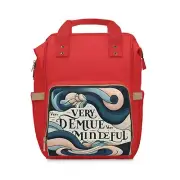 All red cute Multifunctional Diaper Backpack
