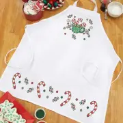 Herrschners® Peppermint & Cocoa Apron Stamped Cross-Stitch