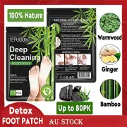 Detox Foot Patches Bamboo Pads Natural plant Toxin Removal Sticky Adhesive