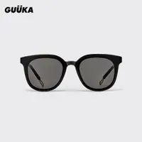 在飛比找ETMall東森購物網優惠-GUUKA潮牌黑灰色墨鏡男夏季 情侶嘻哈時尚黑科技太陽眼鏡防