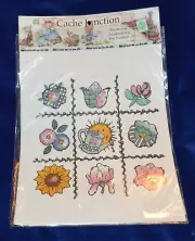 Seitec Cache Junction Tic Tac Toe Garden Iron on Scrapbook or Fabric Embellishme