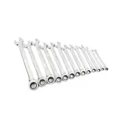 13 Pcs of Chicane Metric Ratchet Spanner Set - 72 Teeth Chrome Vanadium Steel