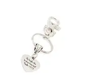 He Heals The Broken Hearted Psalm 147 3 Charm Clip On Keychain, Faith Gift