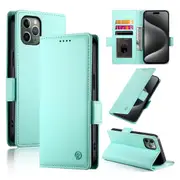 Wallet Case for IPhone 11 Pro,Slim Protective Shockproof Case With Card Holder,Premium PU Leather Kickstand-Light Green