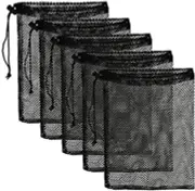 8PCS Mesh Bags Drawstring Bag Set - Nylon Mesh Drawstring Bags with Cord Lock...
