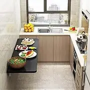 Folding Wall Mounted Computer Desk with Drop Leaf Shelf Bracket Heavy Duty Bench Table for Office/Laundry Room White (30X50CM)