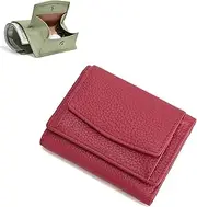 [Generic] Houtangduty Mini Wallet, Folding Mini Wallet, Houtndguter Genuine Leather RFID Blocking Card Holder Organizer Pocket, for Woman (#18)