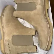 EU39 Woman by Common Projects ITALY CHELSEA BOOTS TAN SAND SUEDE