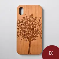 在飛比找PChome24h購物優惠-Woodu 木製手機殼 永生樹 iPhone X適用