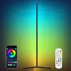 Corner Floor Lamp, LED Floor Lamp Light with Music Sync, APP and Remote Color...