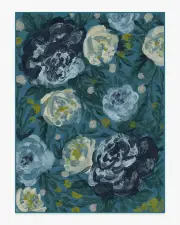275' x 365' | Machine Washable Runner Rug | Kid & Pet Friendly | Indoor Rug | Camellia Midnight Rug | Ruggable