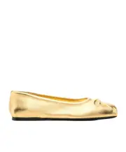 bow-detail ballet flats 36 Nude