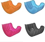 AIMALL 4-Pack Burger Buddy Silicone Hamburger Holder – Adjustable Burger Press, Dishwasher Safe, Enhances Burger Eating Experience, Colourful and Compact