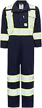 BOCOMAL FR Coverall High Visibility Flame Resistant/Fire Retardant High Vis Coveralls with 4inch Reflective Taps