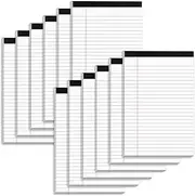5" x 8" Legal Pads 12 Pack of Quality Legal Writing Pads 360 Sheets Small Legal Pad 25 Lines Legal Pad Paper Perforated Pages Notepads 80GSM Heavyweight Paper Note pads for Home, Office, or School