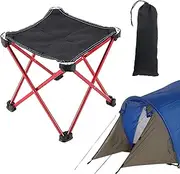 Camping Folding Stool | Folding Camping Chairs,Folding Portable Outdoor Foot Stool Extra Large Seat for Kids Adults, Camping Fishing Stool for Hiking, Outdoor