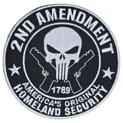 2ND AMENDMENT 1789 SKULL GUNS AMERICA SWAT TACTICAL HOOK MORALE PATCH