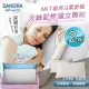 【Sandra仙朵拉】MIT台灣製 天絲記憶獨立筒枕頭x2入(枕芯/枕心/中鋼彈簧)