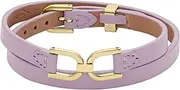 [FOSSIL] Women's Stainless Steel and Genuine Leather Bracelet for Women