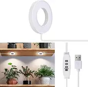 SIYOMG - Ceiling Grow Lights for Indoor Plants, 48 LED Full Spectrum Lights with 3/9/12H Auto Timer Switch, 3 Colors, 10 Dimming, Plant Lights for