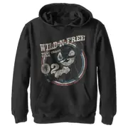 Stitch Distressed Wild and Free Tour Pull Over Hoodie